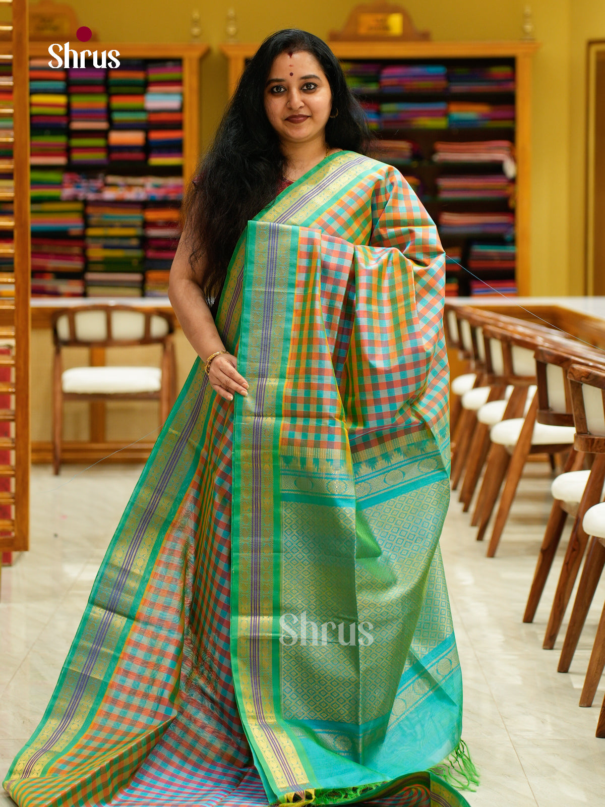 Silk Cotton Saree - EFS16131 - Shop on Shrus.com