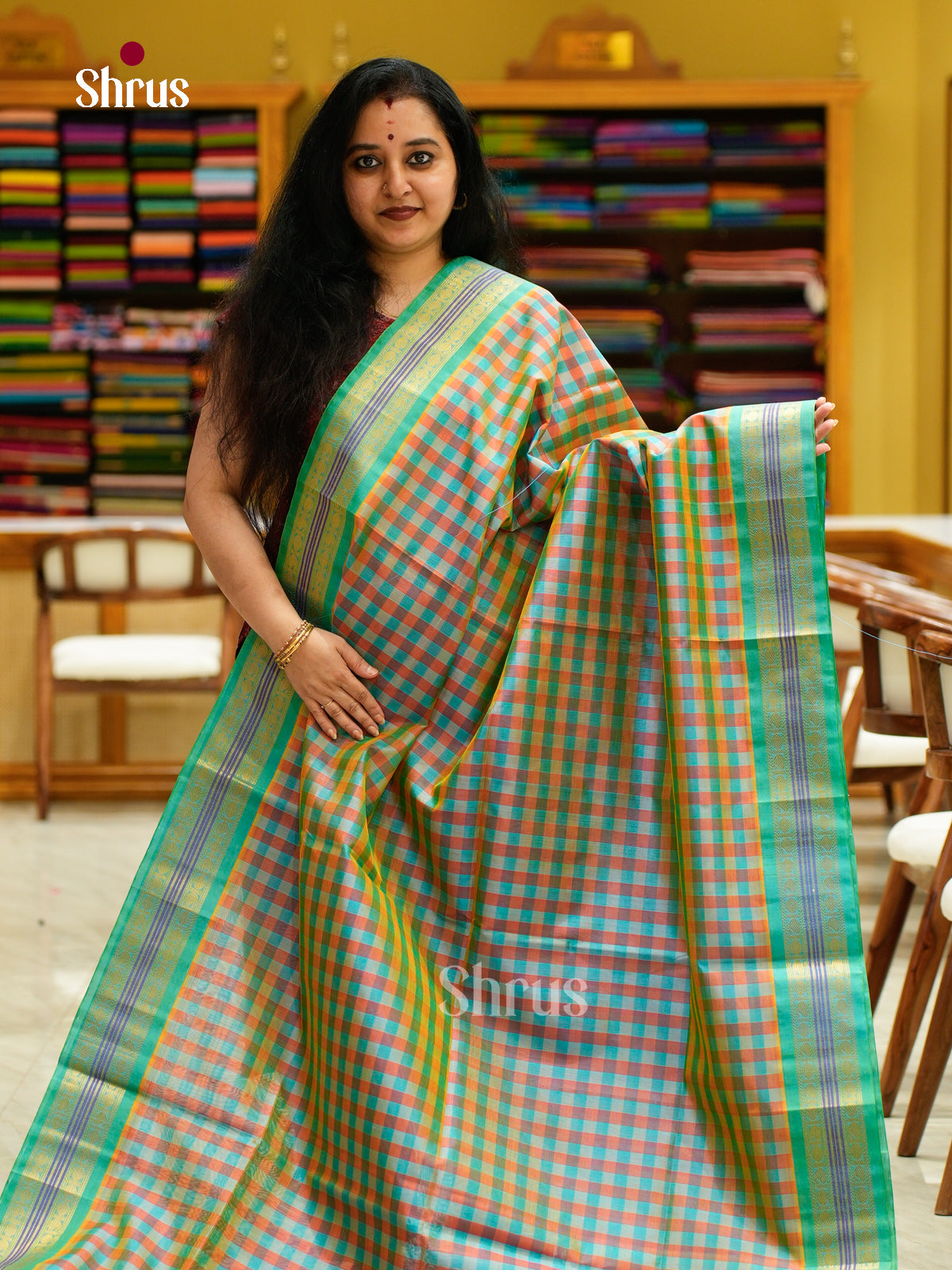 Silk Cotton Saree - EFS16131 - Shop on Shrus.com
