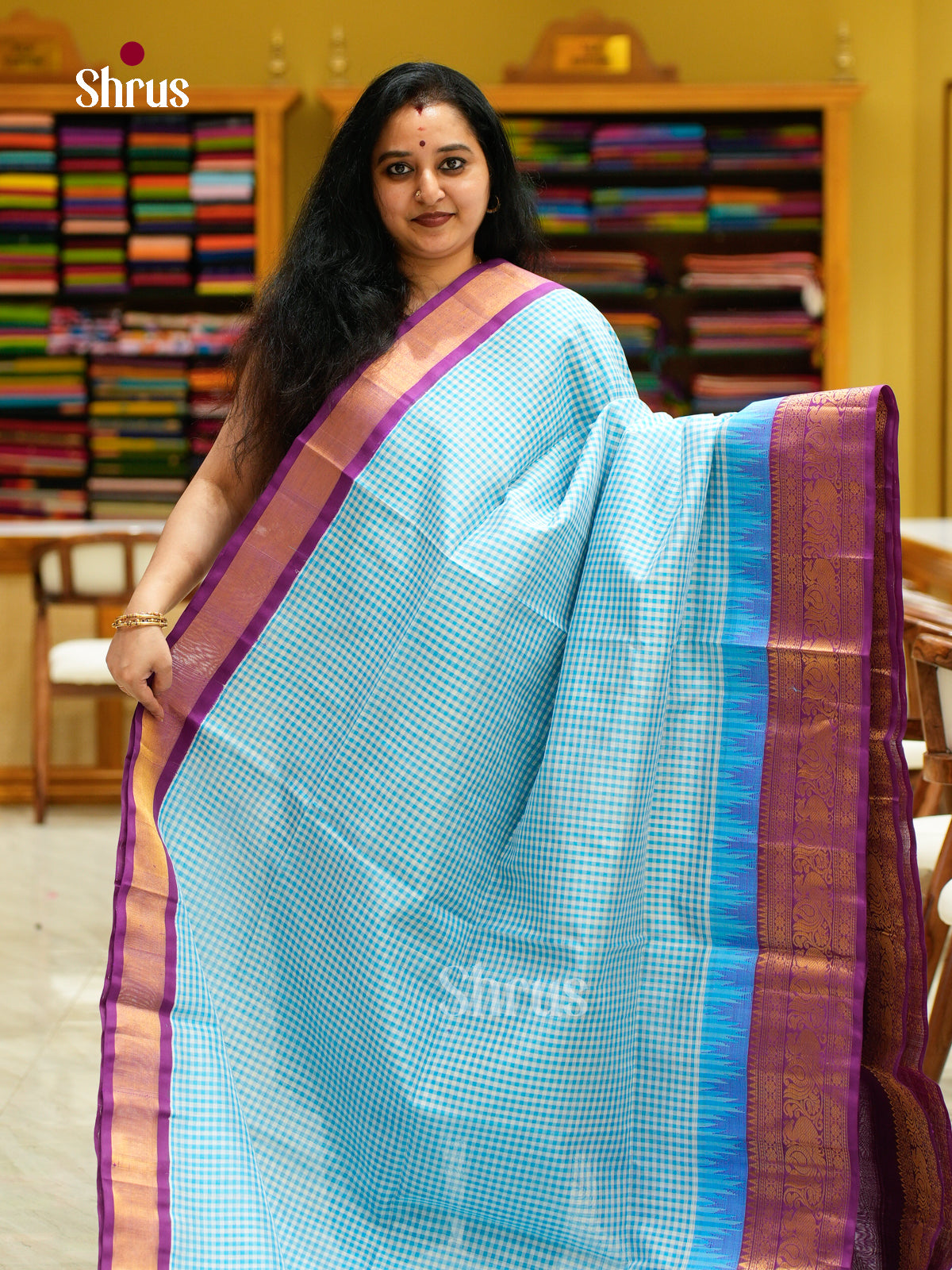 Silk Cotton Saree - EFS16133 - Shop on Shrus.com