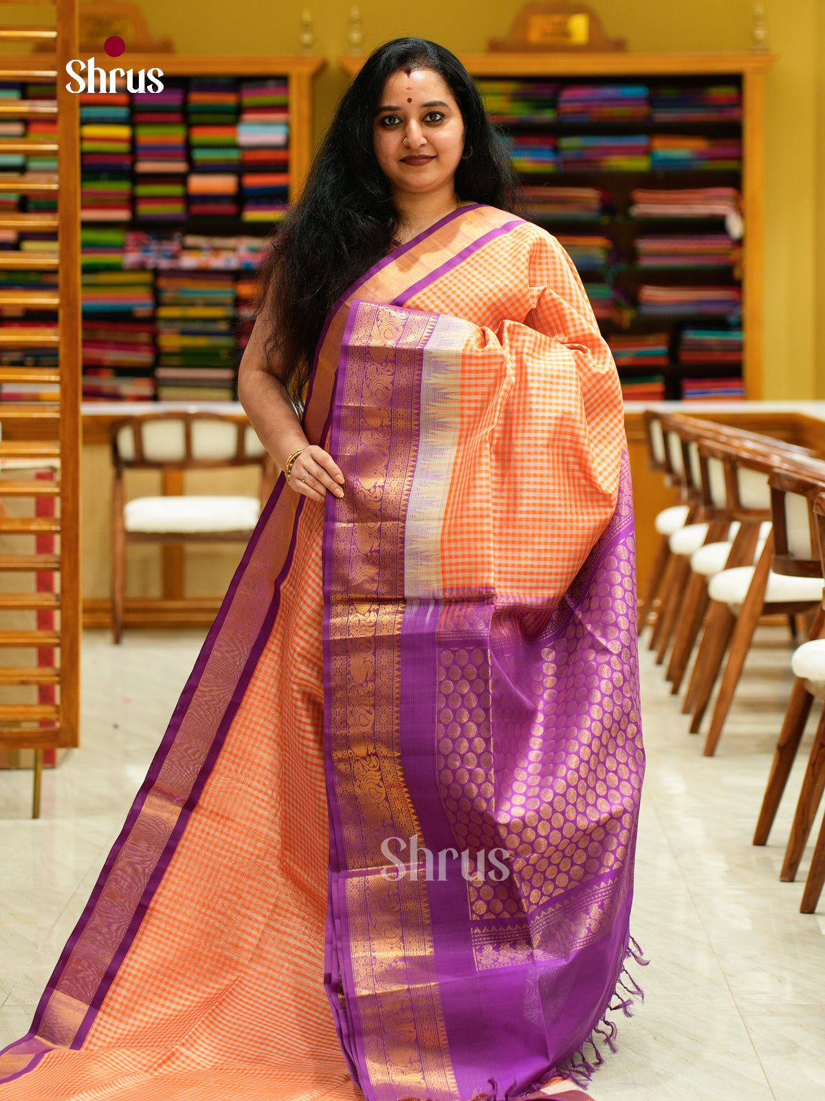 Silk Cotton Saree - EFS16134 - Shop on Shrus.com