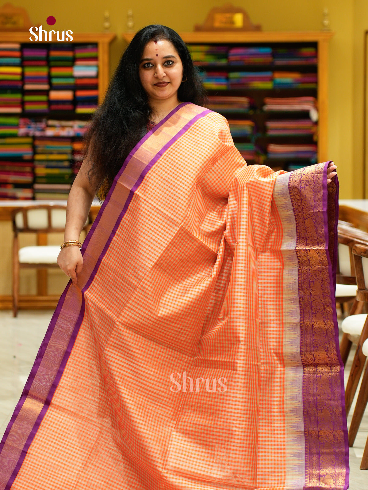 Silk Cotton Saree - EFS16134 - Shop on Shrus.com