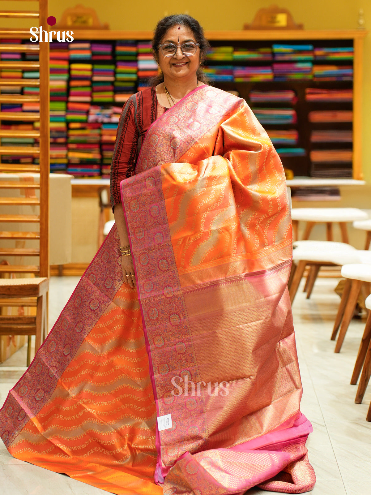 Kanchipuram silk Saree - EFS20007 - Shop on Shrus.com