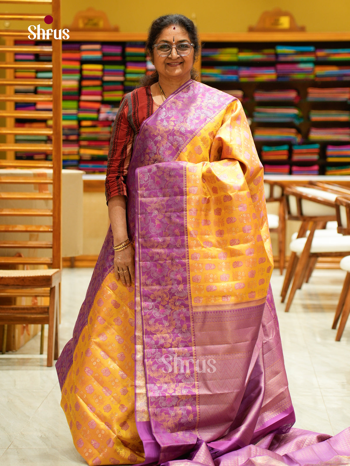 Kanchipuram silk Saree - EFS20009 - Shop on Shrus.com