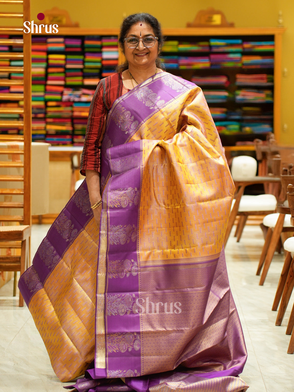 Kanchipuram silk Saree - EFS20014 - Shop on Shrus.com