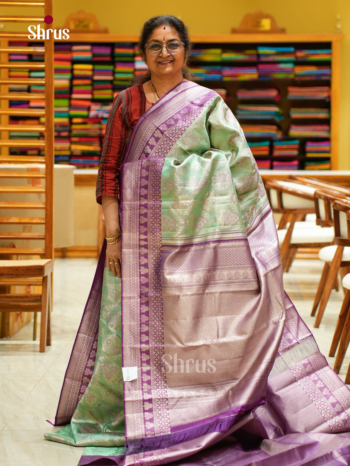 Kanchipuram silk Saree - EFS20016 - Shop on Shrus.com