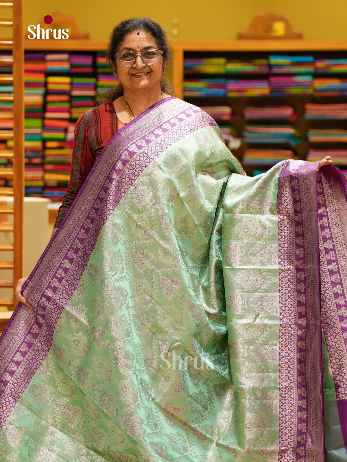 Kanchipuram silk Saree - EFS20016 - Shop on Shrus.com