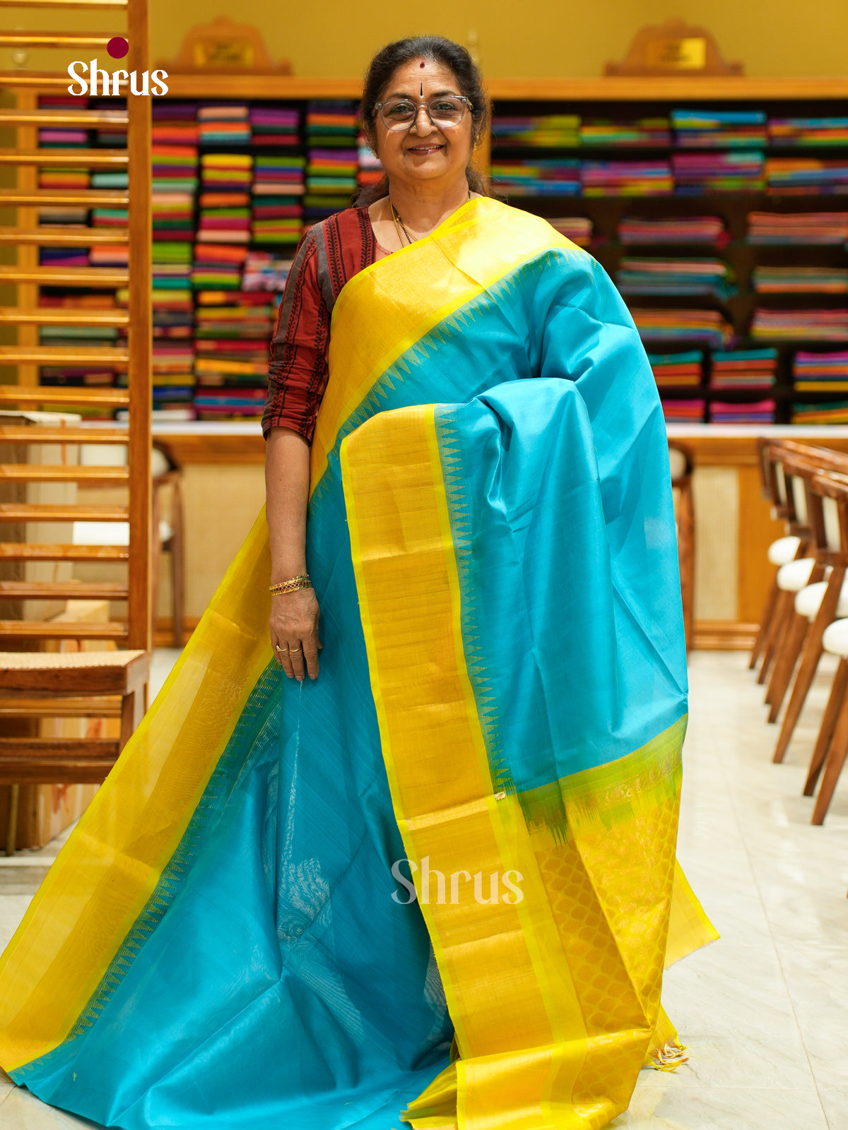 Silk Cotton Saree - EFS20052 - Shop on Shrus.com