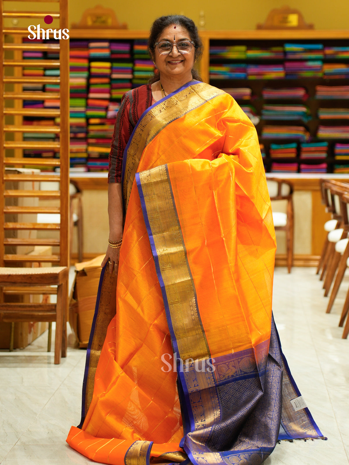 Silk Cotton Saree - EFS20055 - Shop on Shrus.com
