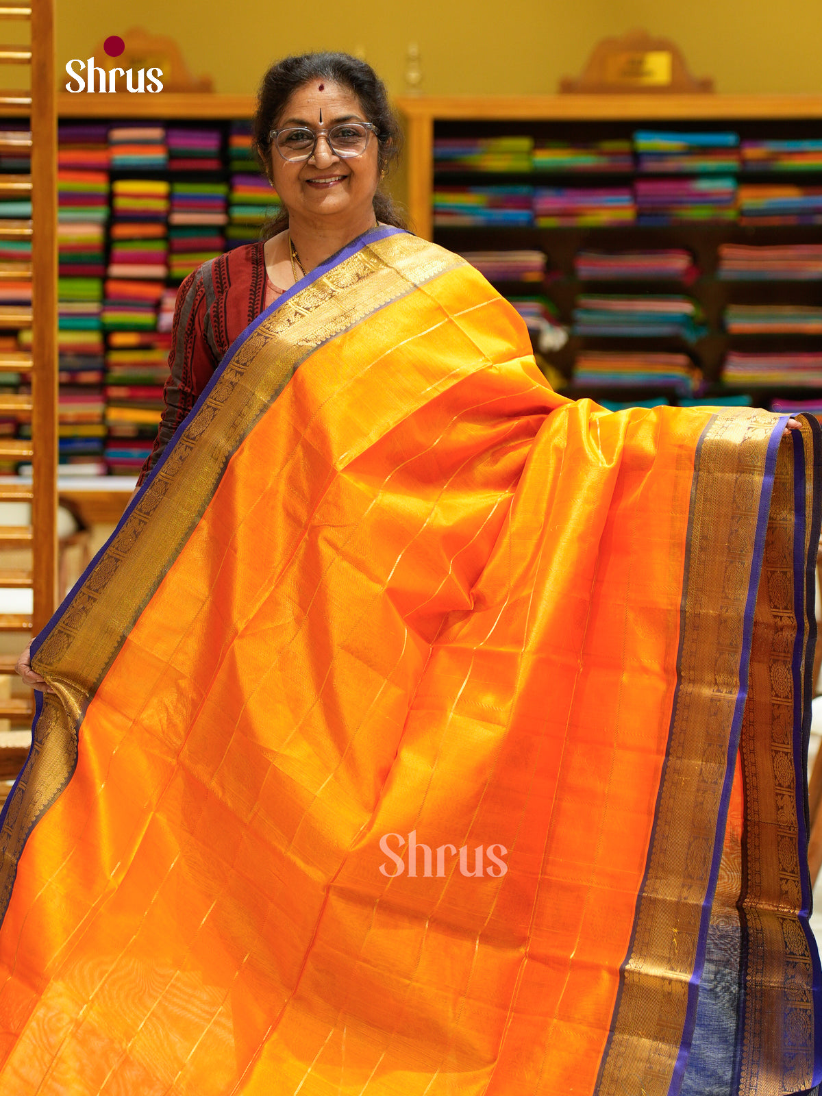 Silk Cotton Saree - EFS20055 - Shop on Shrus.com