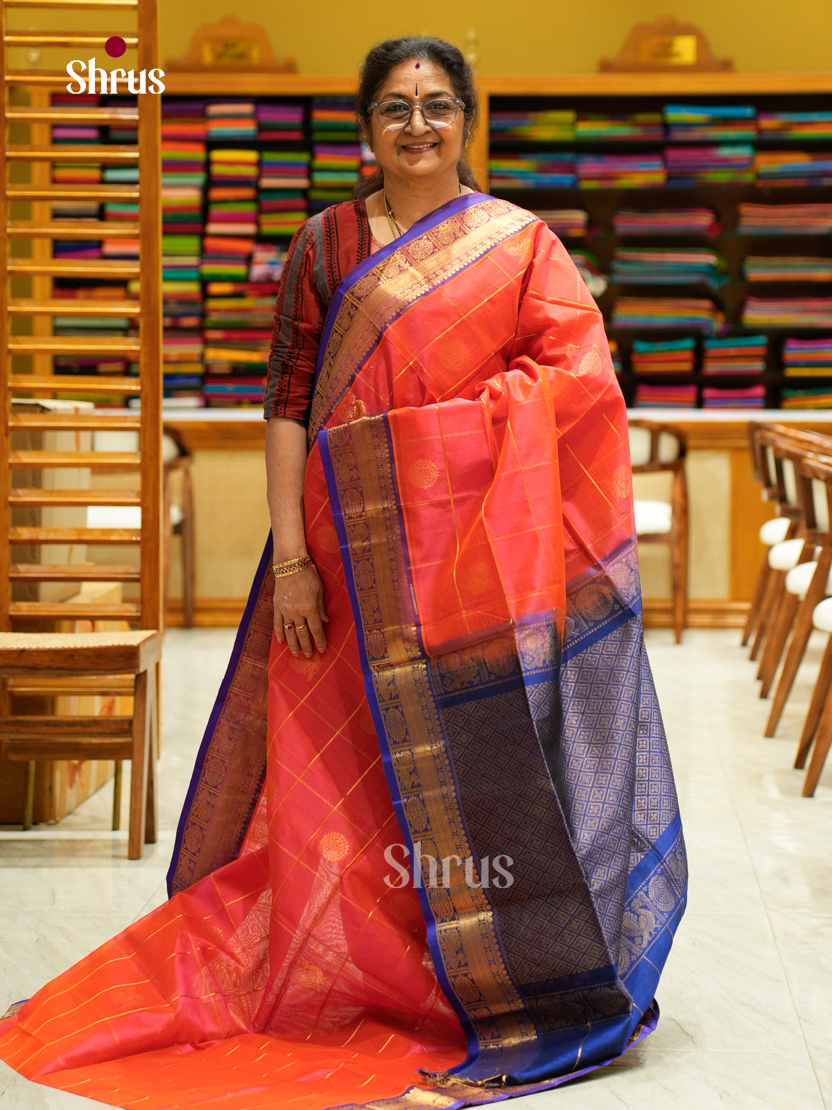 Silk Cotton Saree - EFS20056 - Shop on Shrus.com