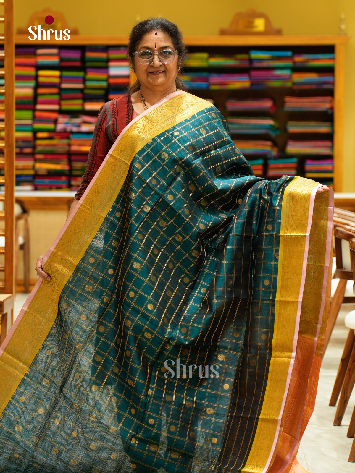Silk Cotton Saree - EFS20058 - Shop on Shrus.com
