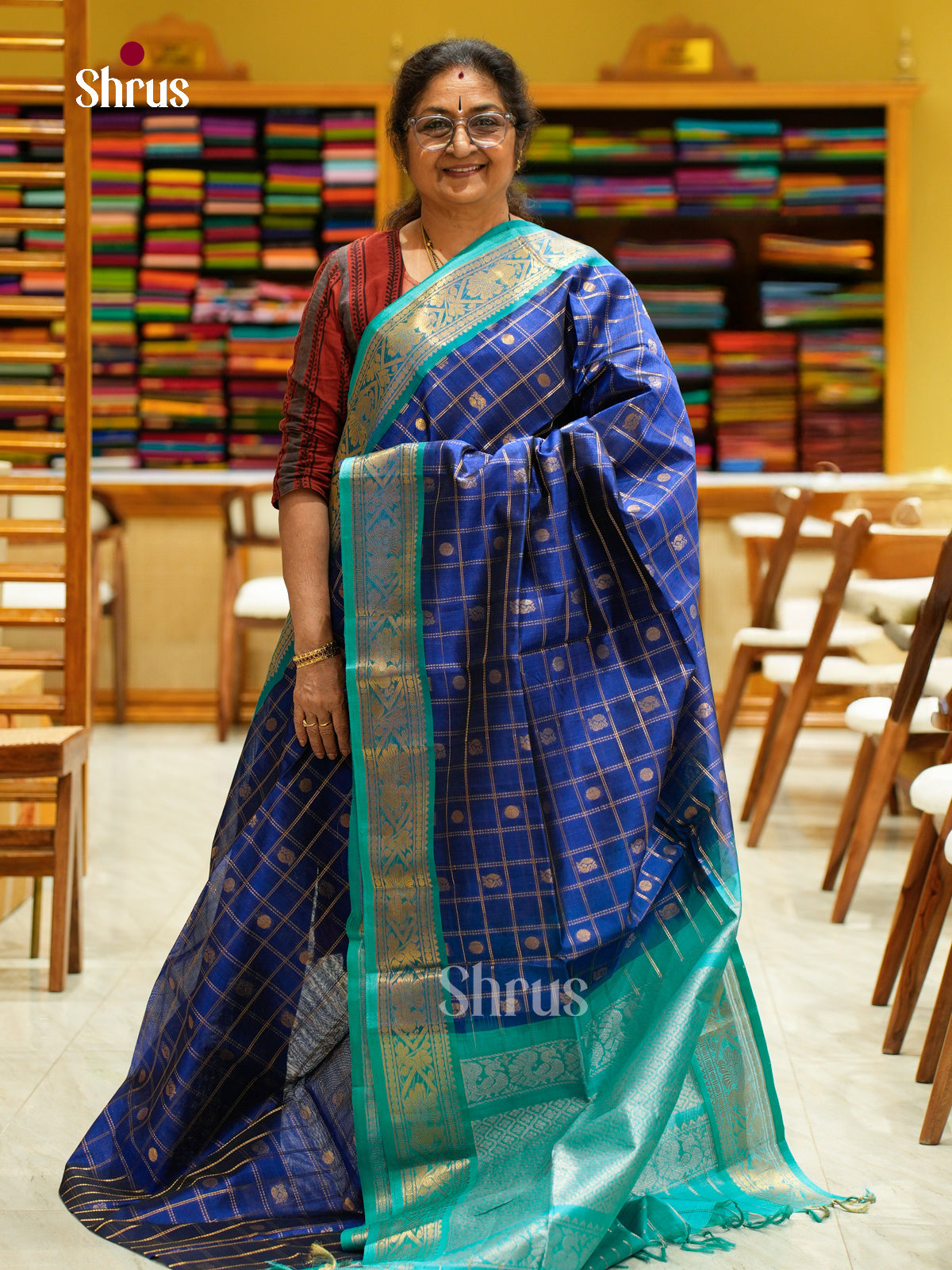 Silk Cotton Saree - EFS20062 - Shop on Shrus.com