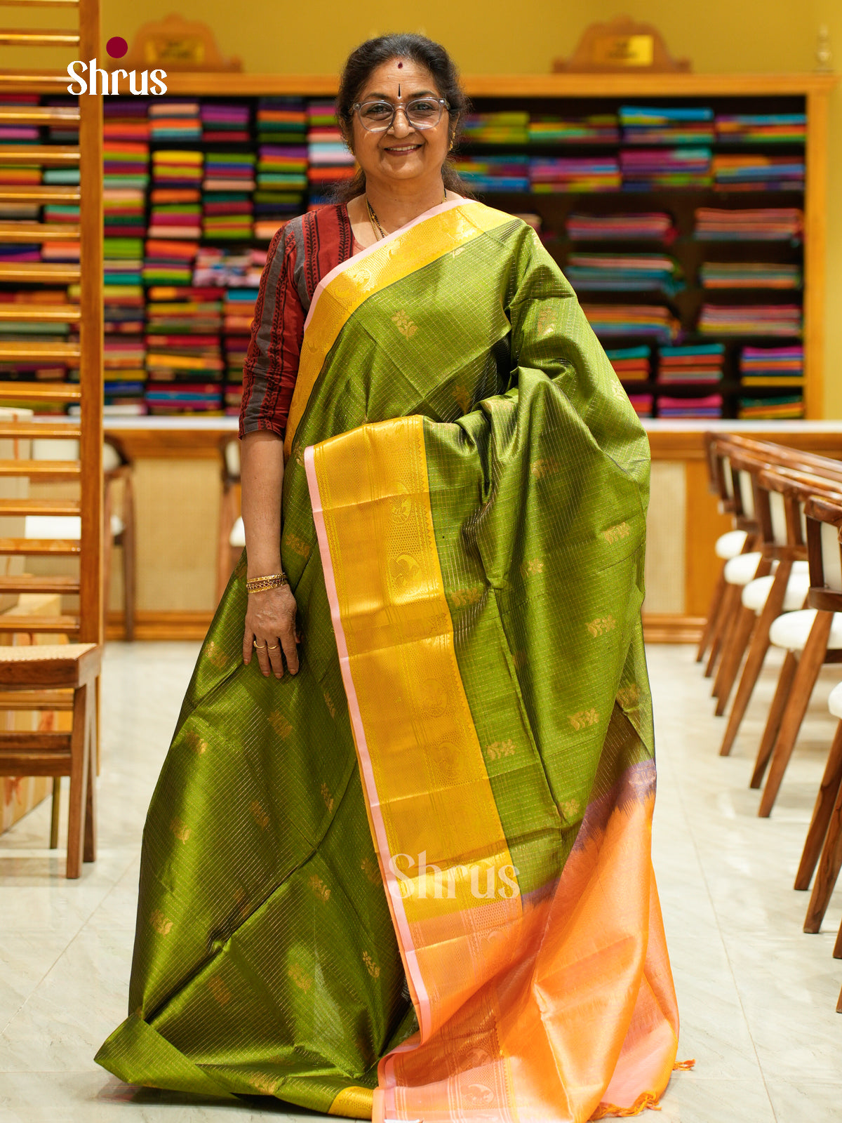 Silk Cotton Saree - EFS20065 - Shop on Shrus.com