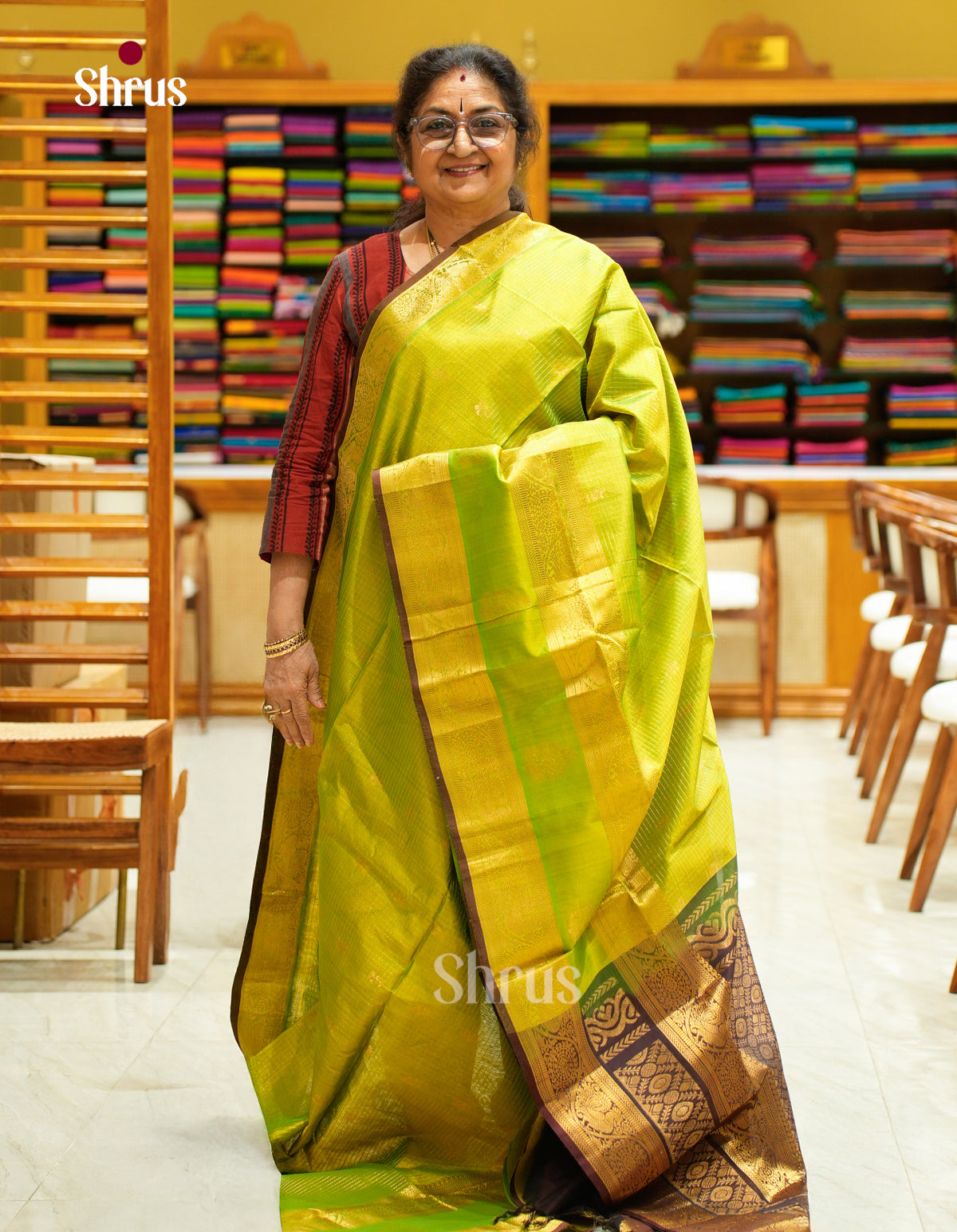 Silk Cotton Saree - EFS20070 - Shop on Shrus.com