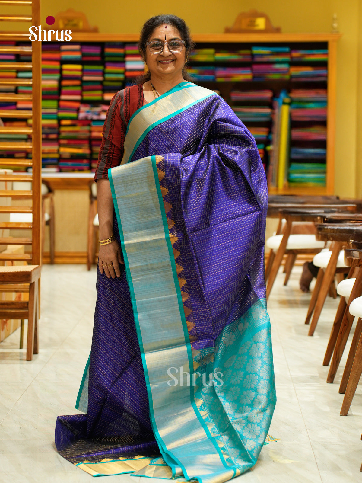 Silk Cotton Saree - EFS20078 - Shop on Shrus.com