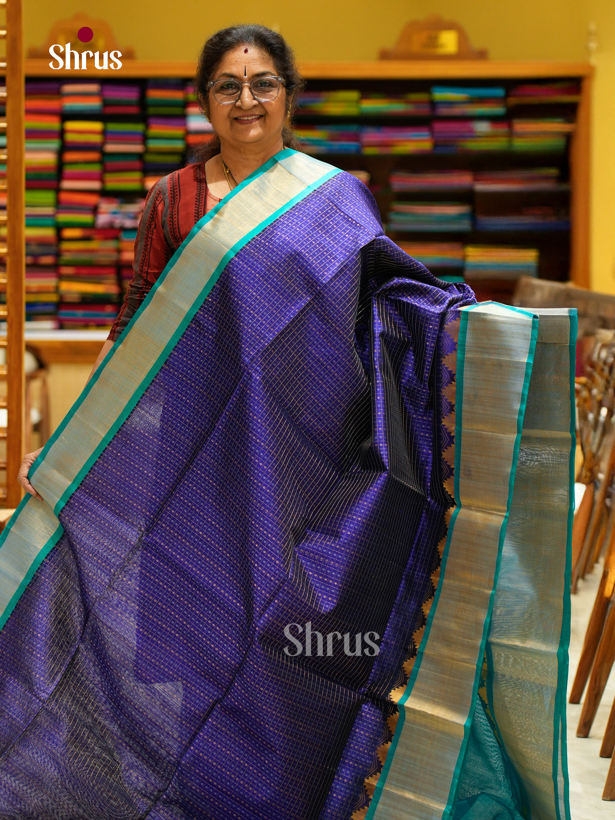 Silk Cotton Saree - EFS20078 - Shop on Shrus.com