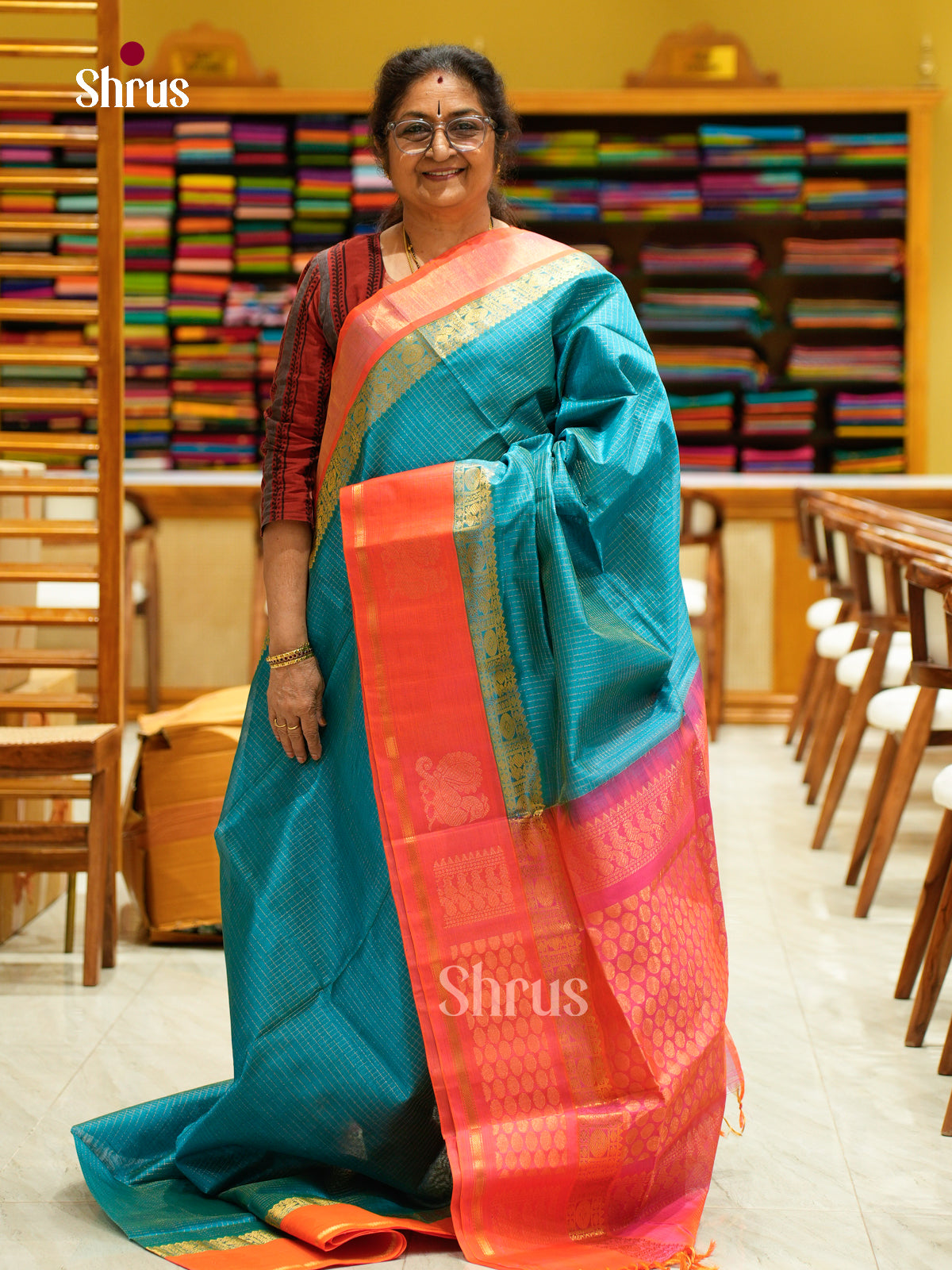 Silk Cotton Saree - EFS20084 - Shop on Shrus.com