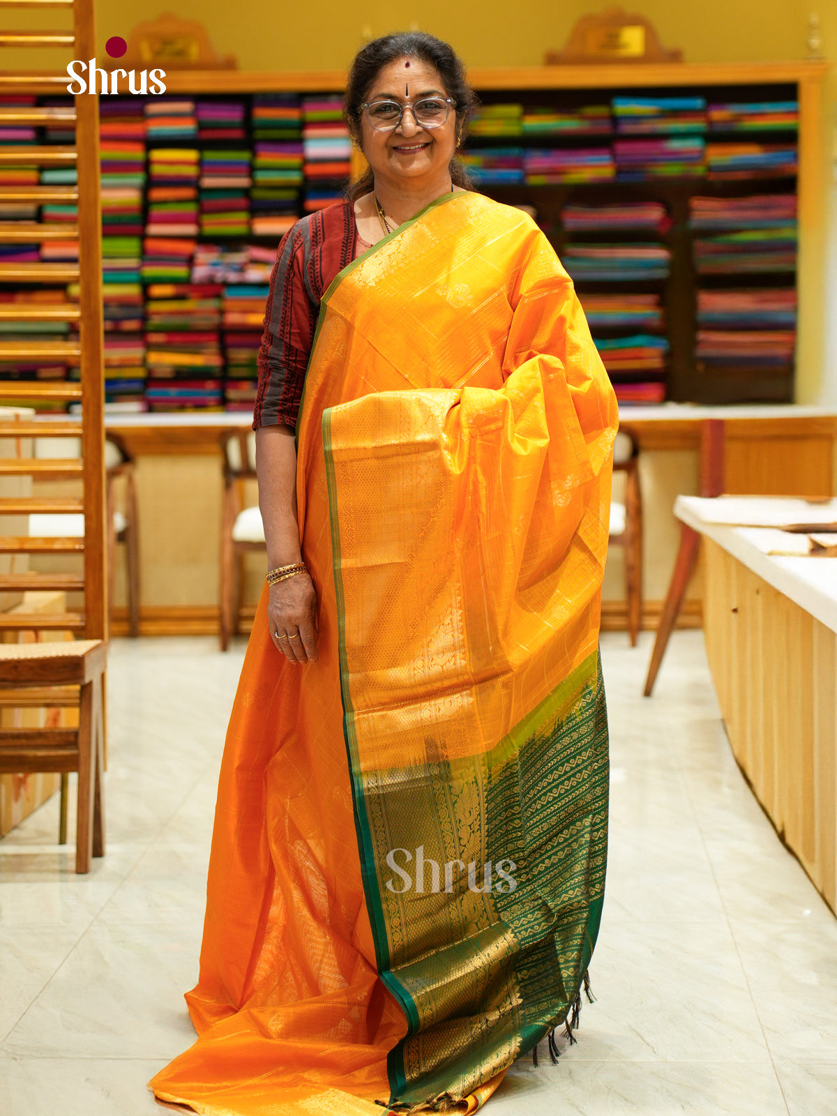 Silk Cotton Saree - EFS20086 - Shop on Shrus.com