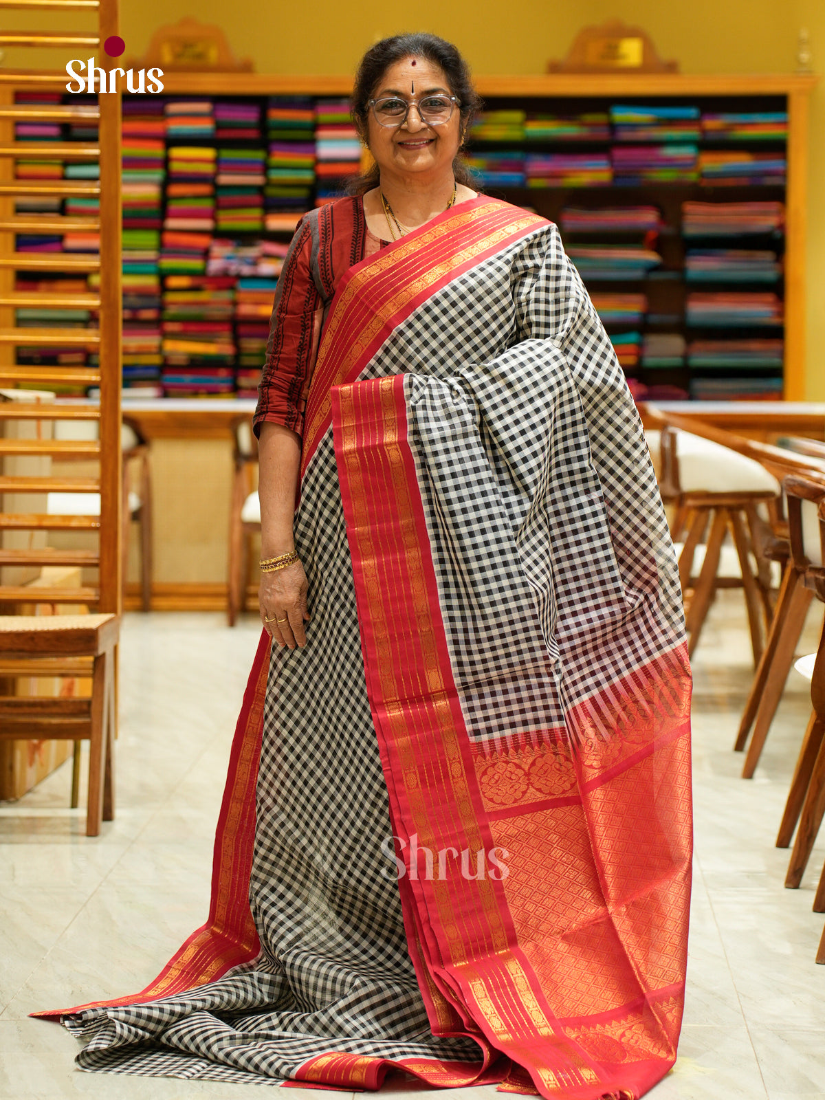 Silk Cotton Saree - EFS20092 - Shop on Shrus.com