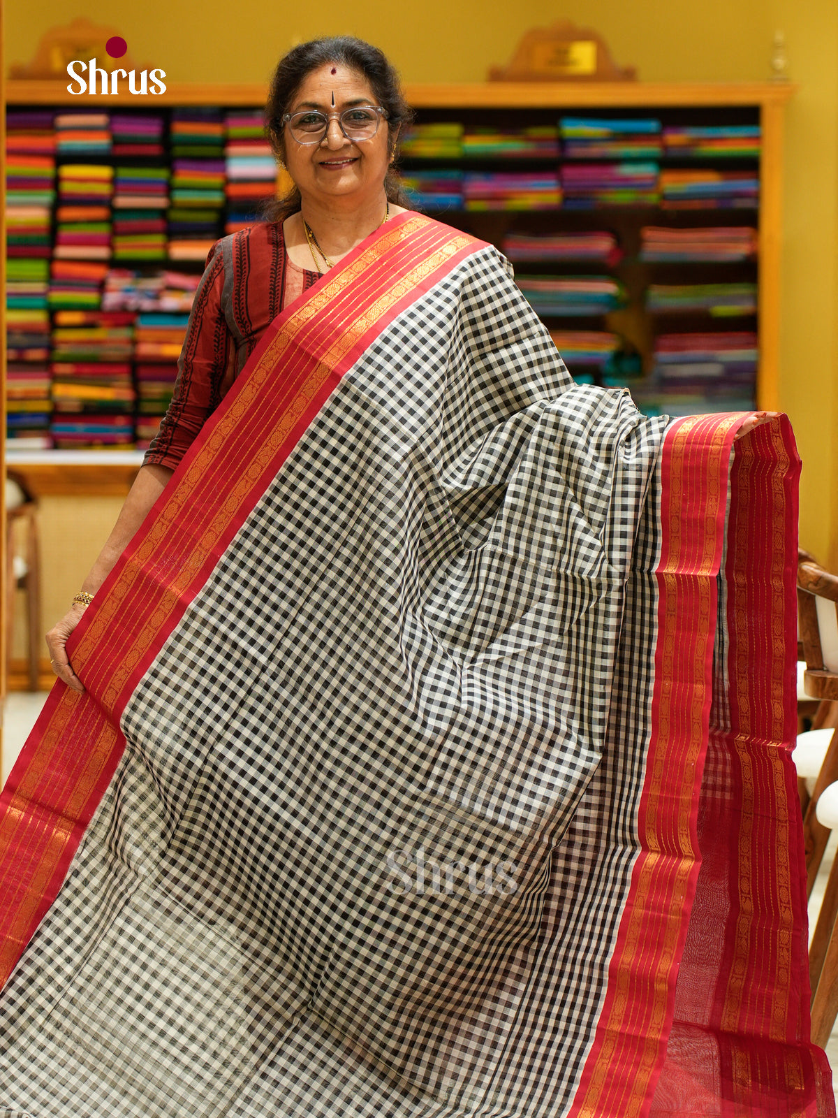 Silk Cotton Saree - EFS20092 - Shop on Shrus.com