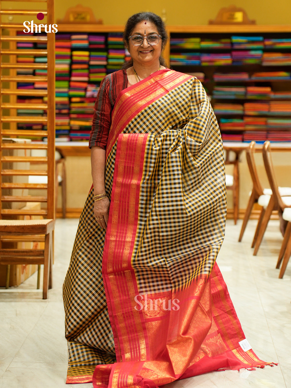 Silk Cotton Saree - EFS20094 - Shop on Shrus.com