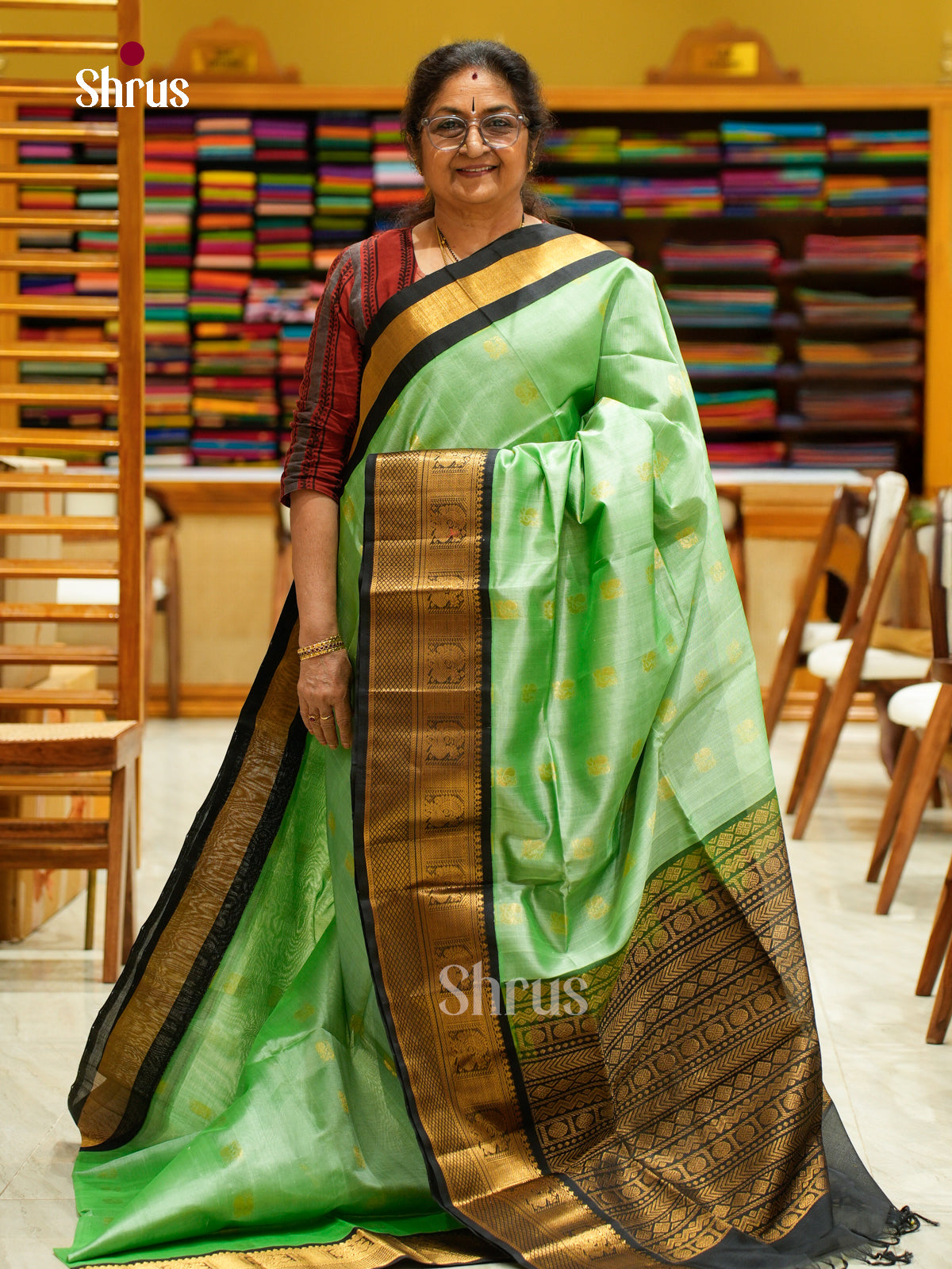 Silk Cotton Saree - EFS20096 - Shop on Shrus.com