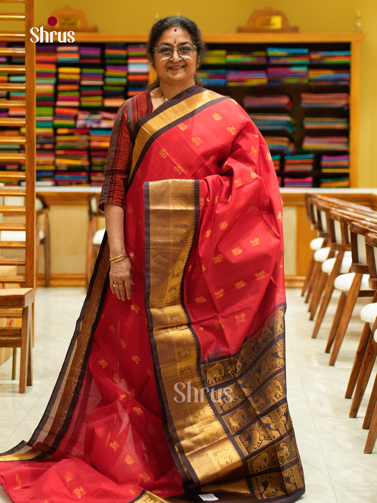 Silk Cotton Saree - EFS20099 - Shop on Shrus.com