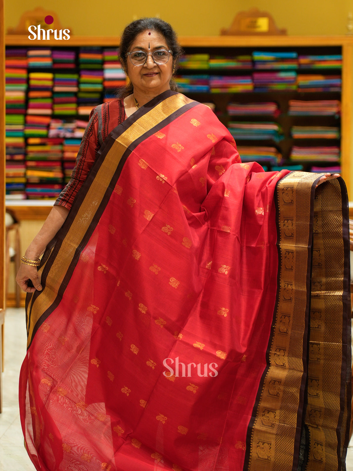 Silk Cotton Saree - EFS20099 - Shop on Shrus.com