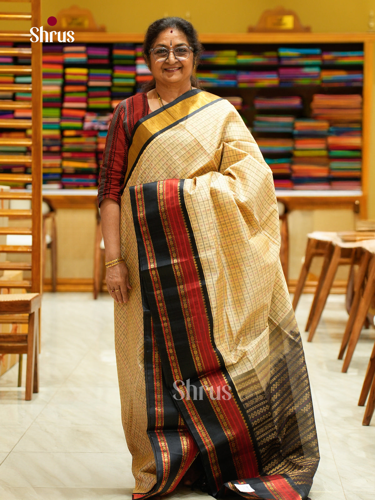 Silk Cotton Saree - EFS20109 - Shop on Shrus.com