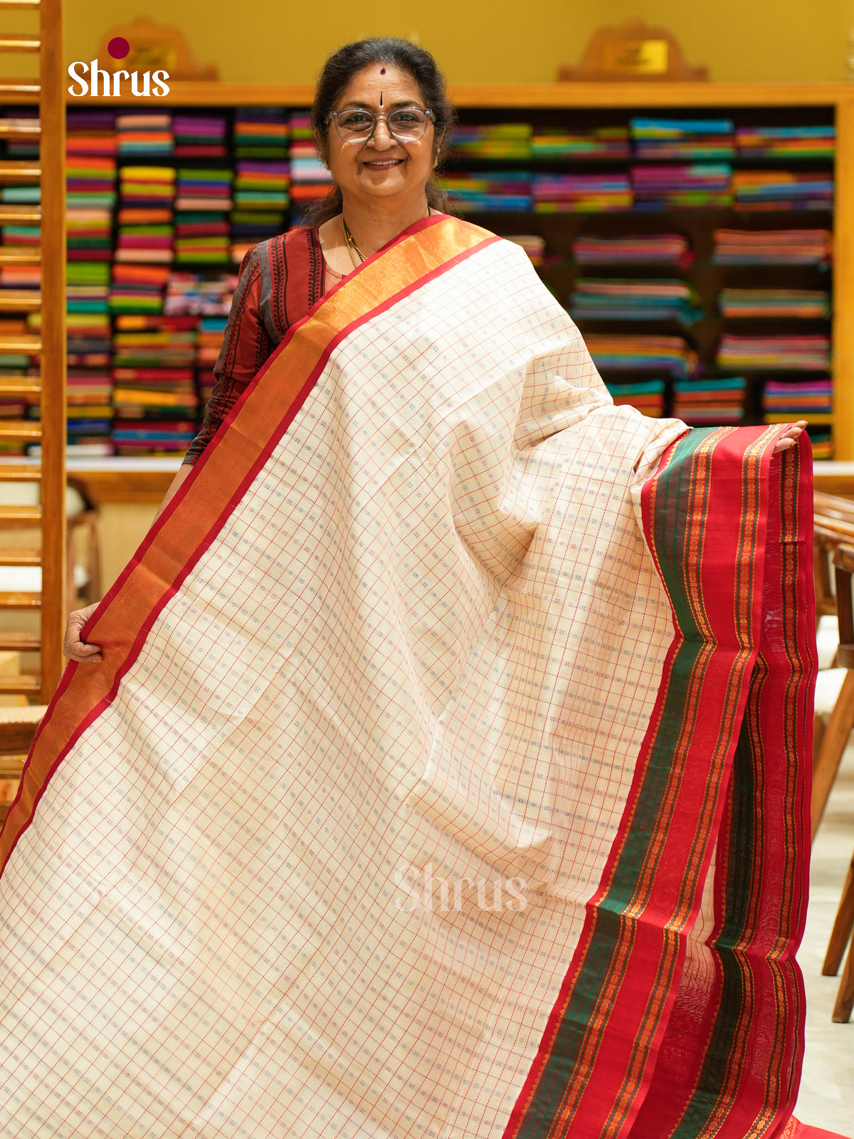 Silk Cotton Saree - EFS20110 - Shop on Shrus.com