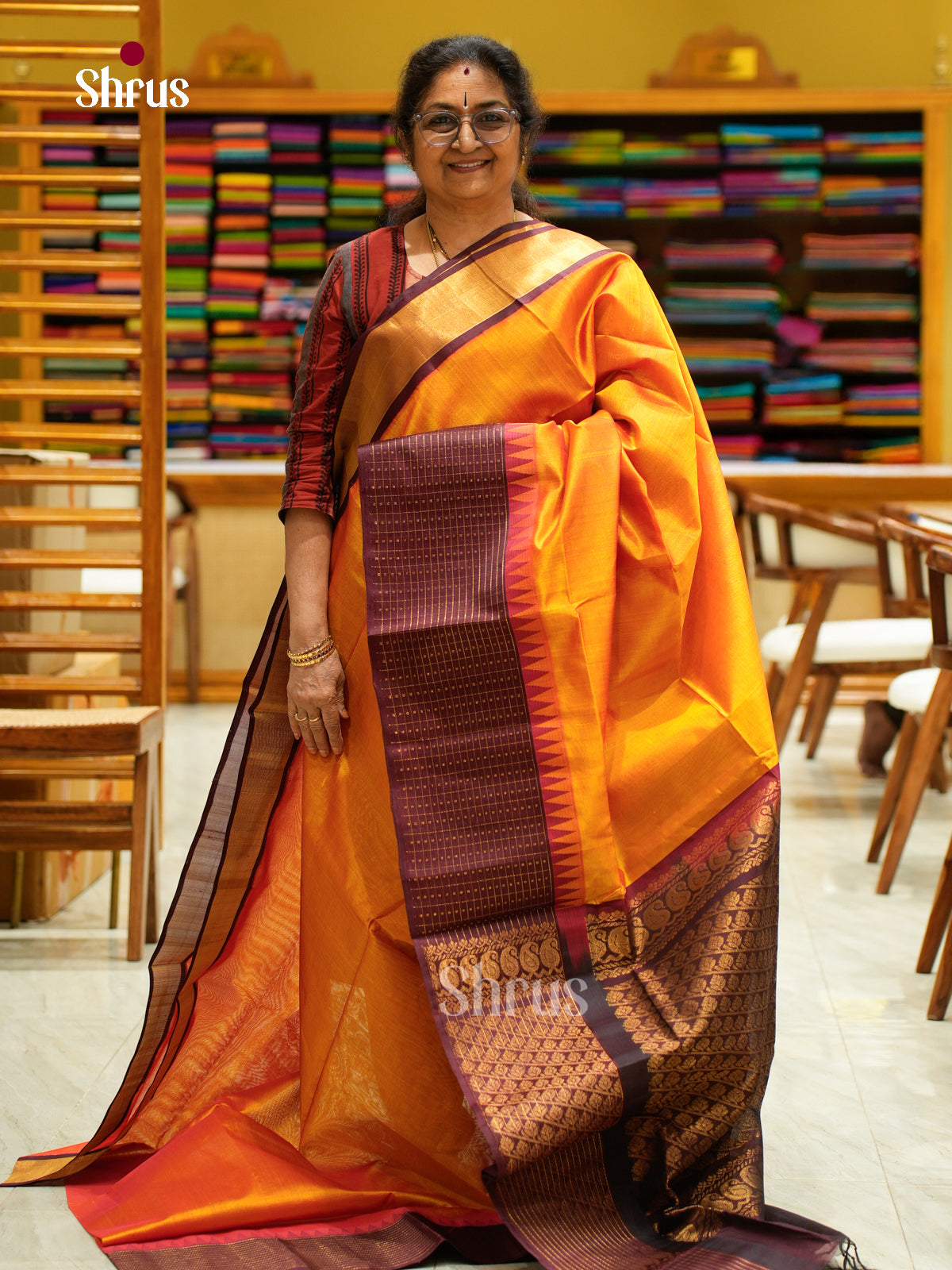 Silk Cotton Saree - EFS20112 - Shop on Shrus.com