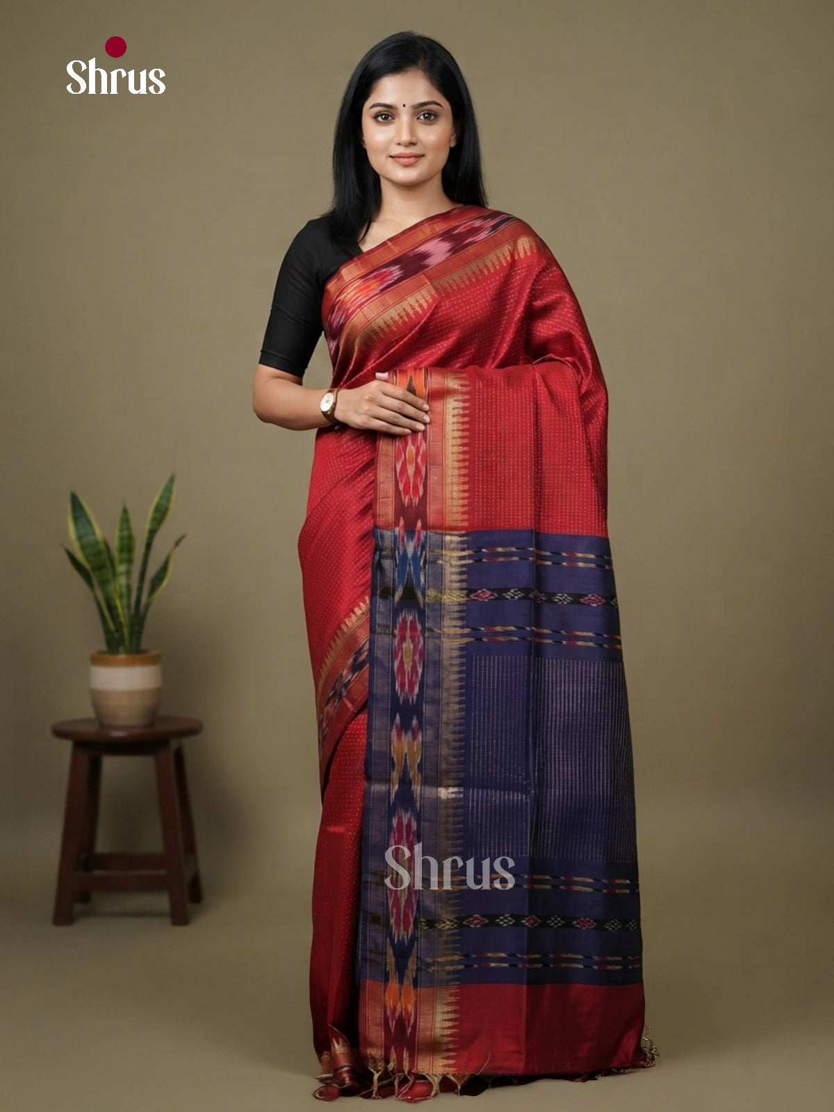 Semi Rawsilk Saree - EFS20148 - Shop on Shrus.com