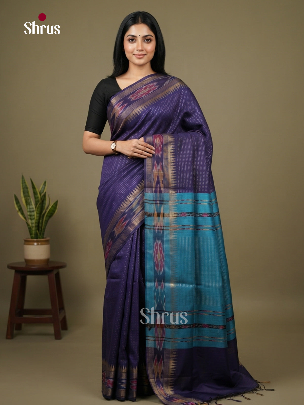 Semi Rawsilk Saree - EFS20149 - Shop on Shrus.com