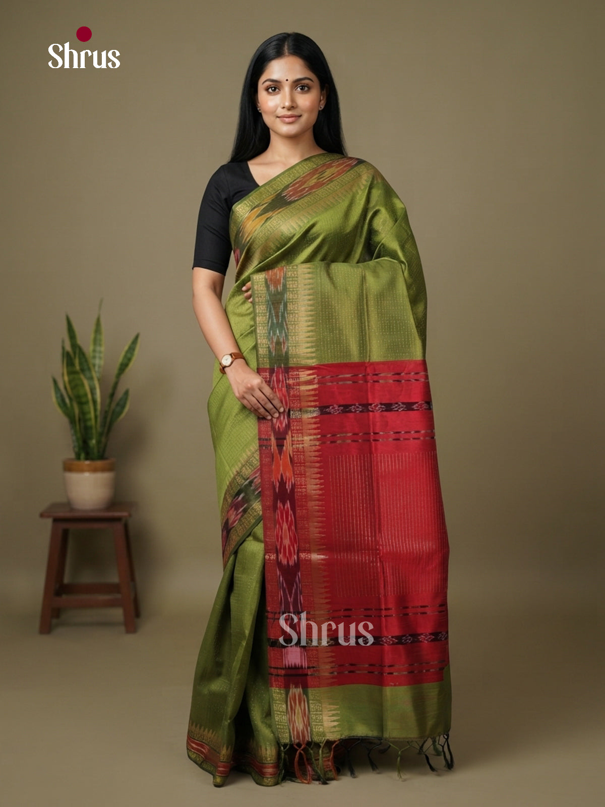Semi Rawsilk Saree - EFS20166 - Shop on Shrus.com