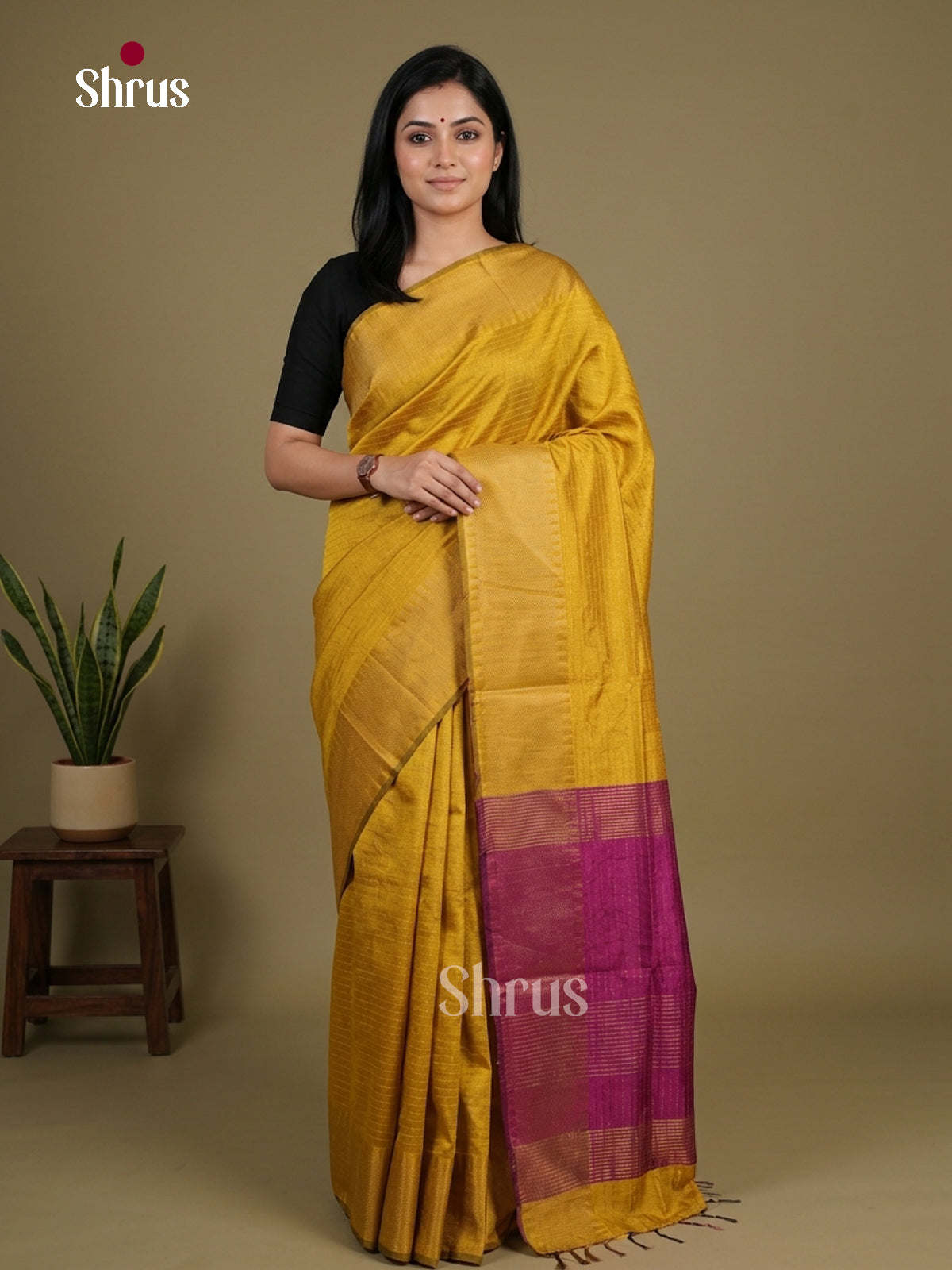 Semi Rawsilk Saree - EFS20182 - Shop on Shrus.com