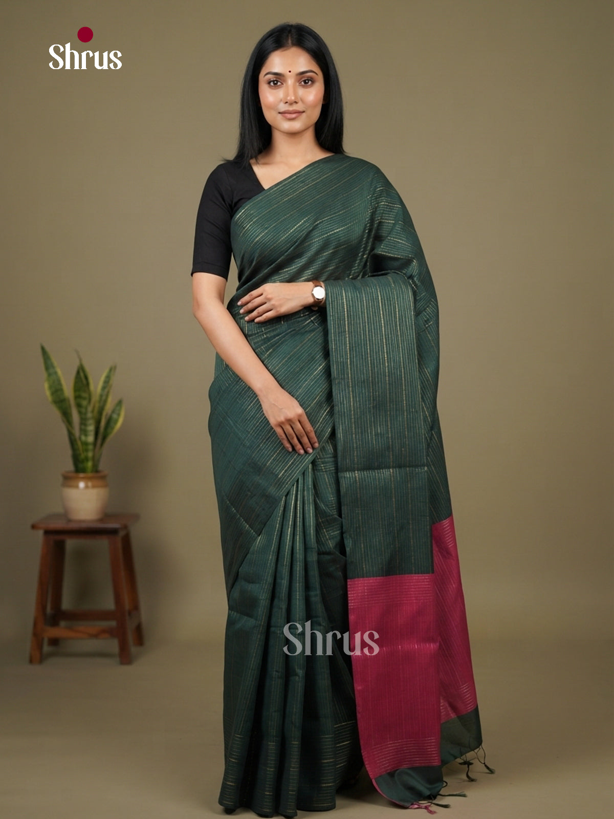 Semi Rawsilk Saree - EFS20249 - Shop on Shrus.com