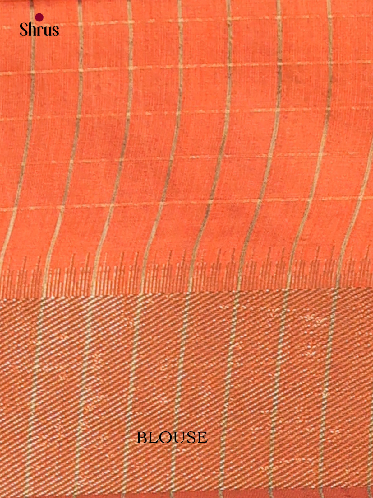 Maroon & Orange - Semi Rawsilk Saree