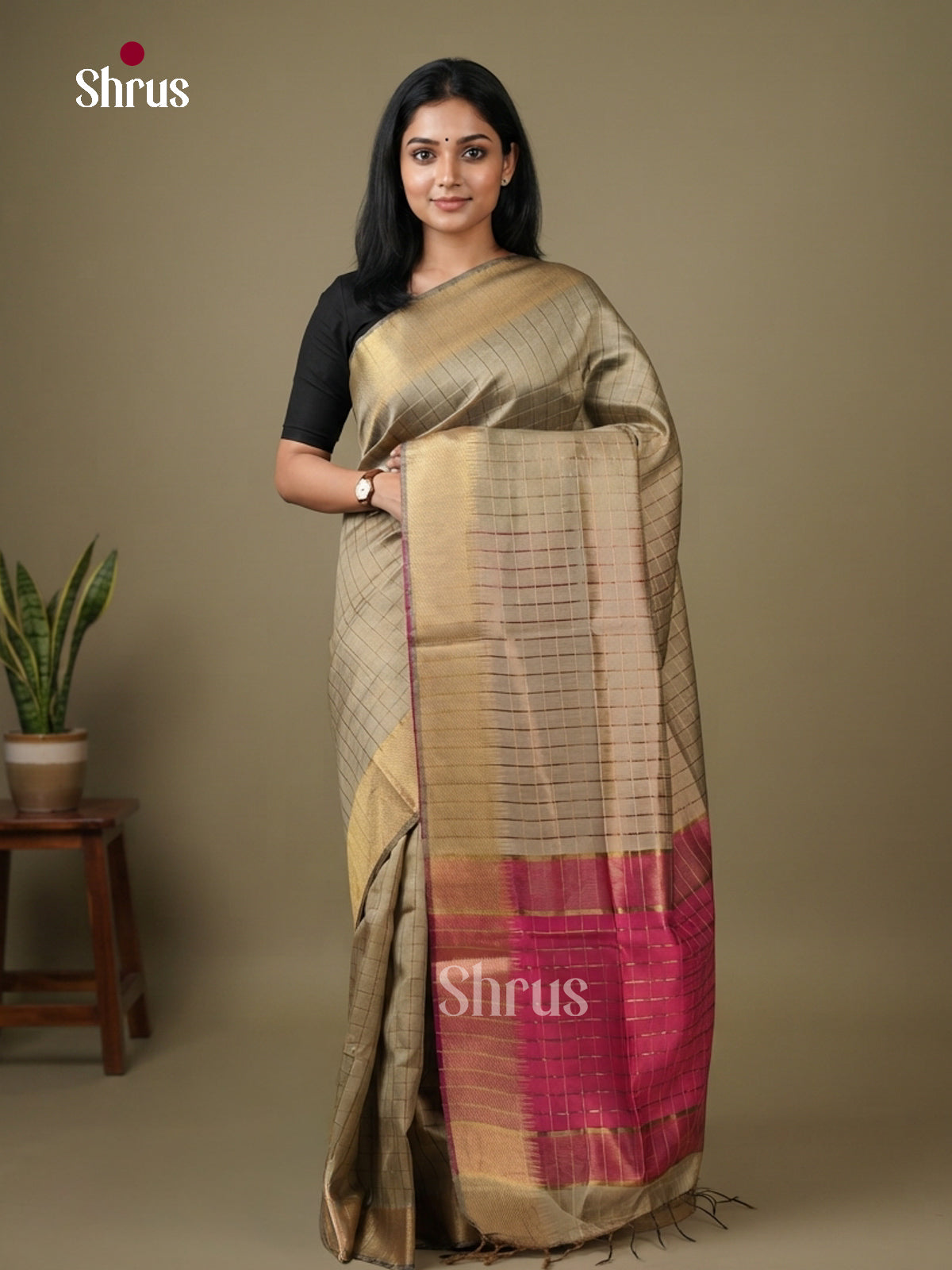 Semi Rawsilk Saree - EFS20269 - Shop on Shrus.com