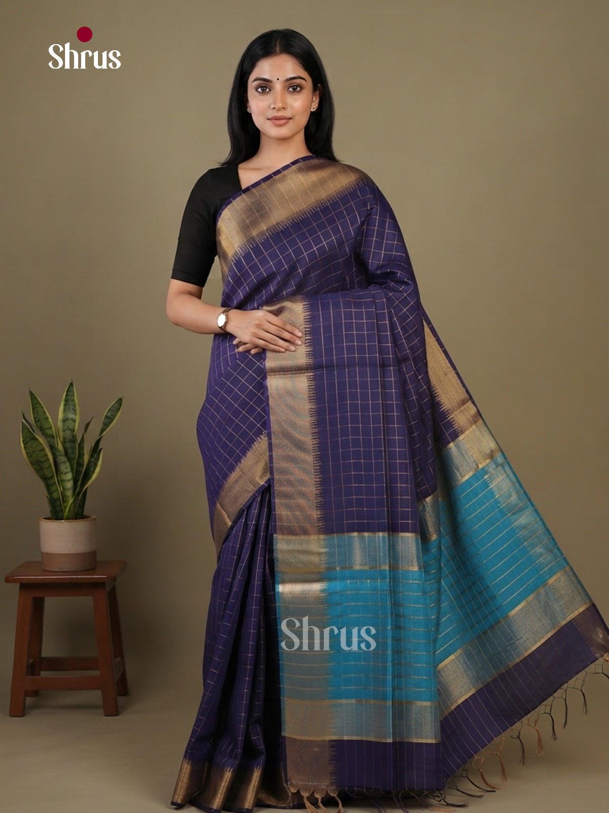 Semi Rawsilk Saree - EFS20273 - Shop on Shrus.com
