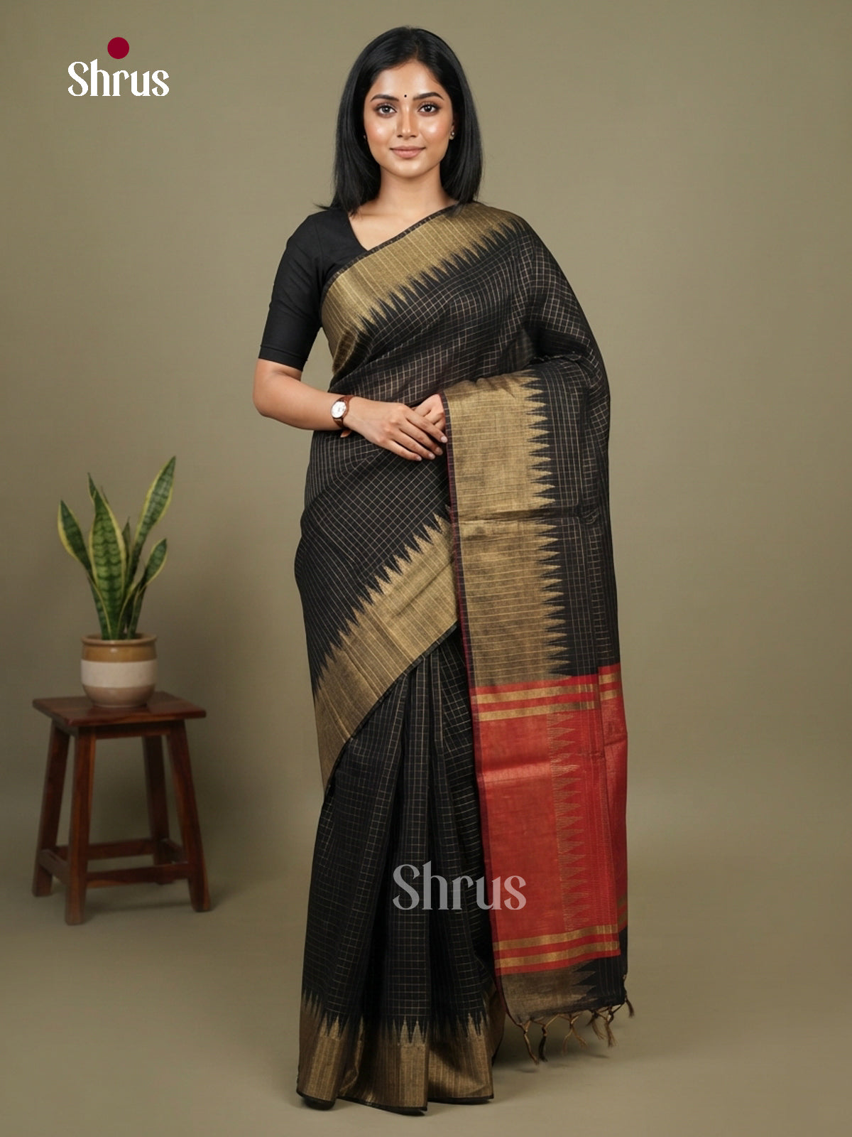 Semi Rawsilk Saree - EFS20285 - Shop on Shrus.com