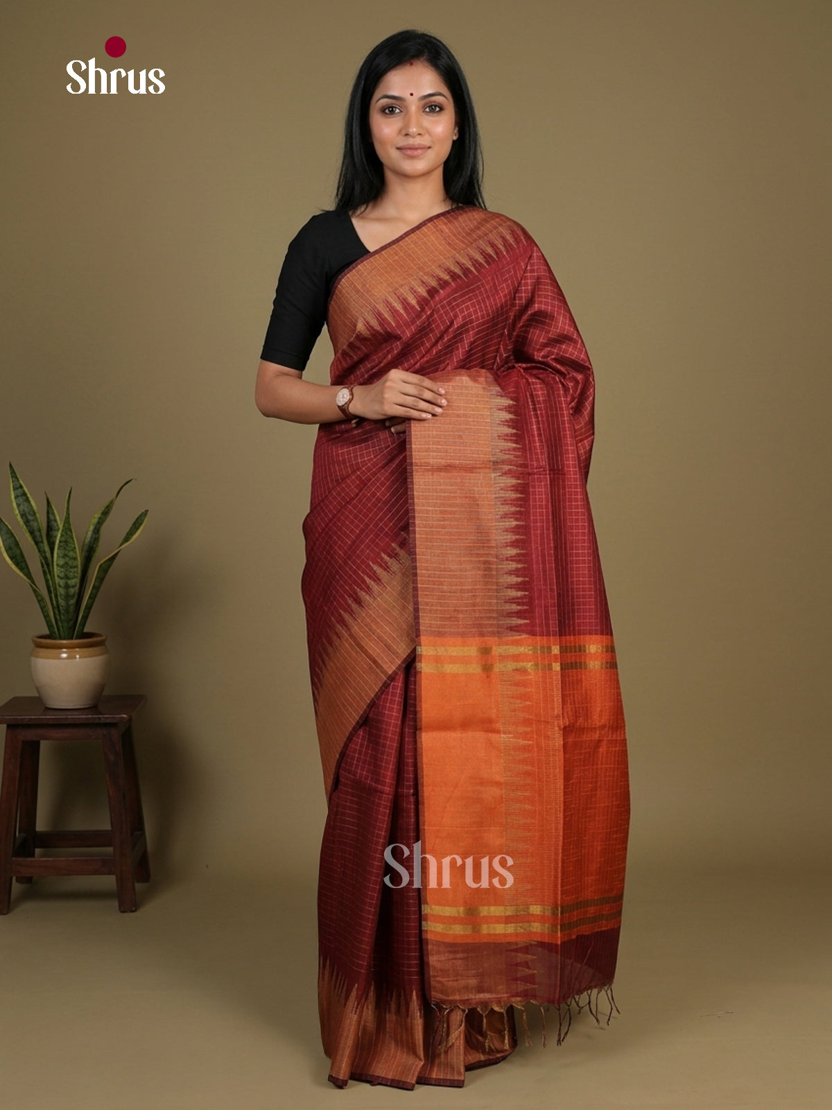 Semi Rawsilk Saree - EFS20287 - Shop on Shrus.com