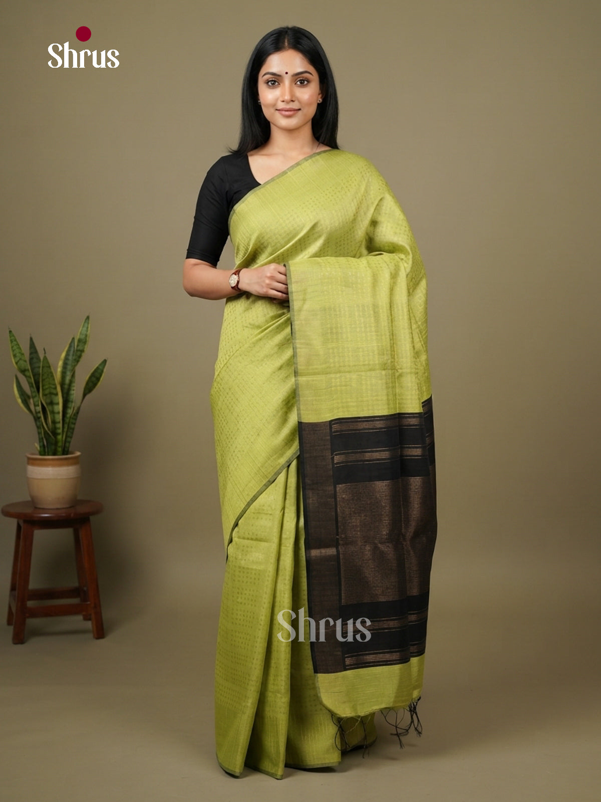 Semi Rawsilk Saree - EFS20293 - Shop on Shrus.com