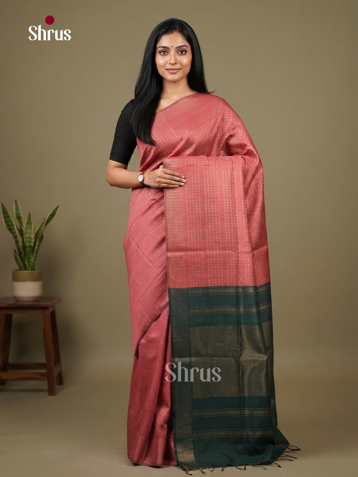 Semi Rawsilk Saree - EFS20302 - Shop on Shrus.com