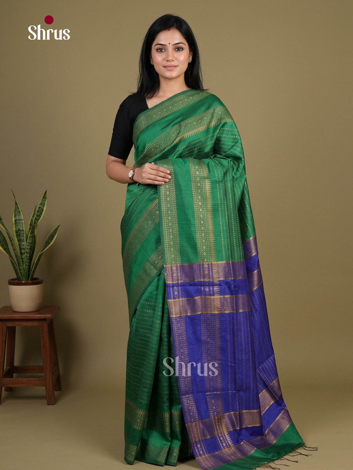 Semi Rawsilk Saree - EFS20305 - Shop on Shrus.com