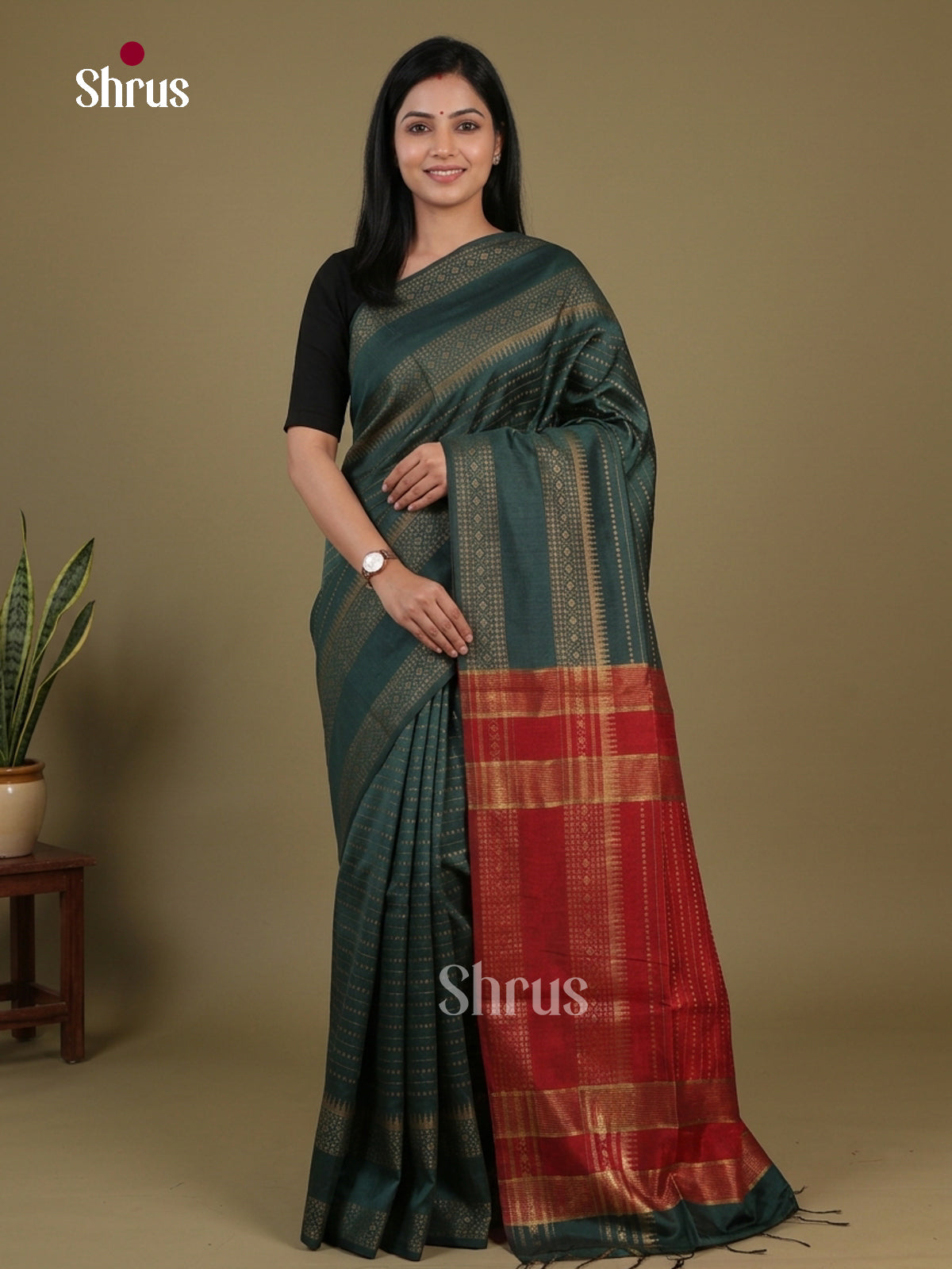Semi Rawsilk Saree - EFS20315 - Shop on Shrus.com