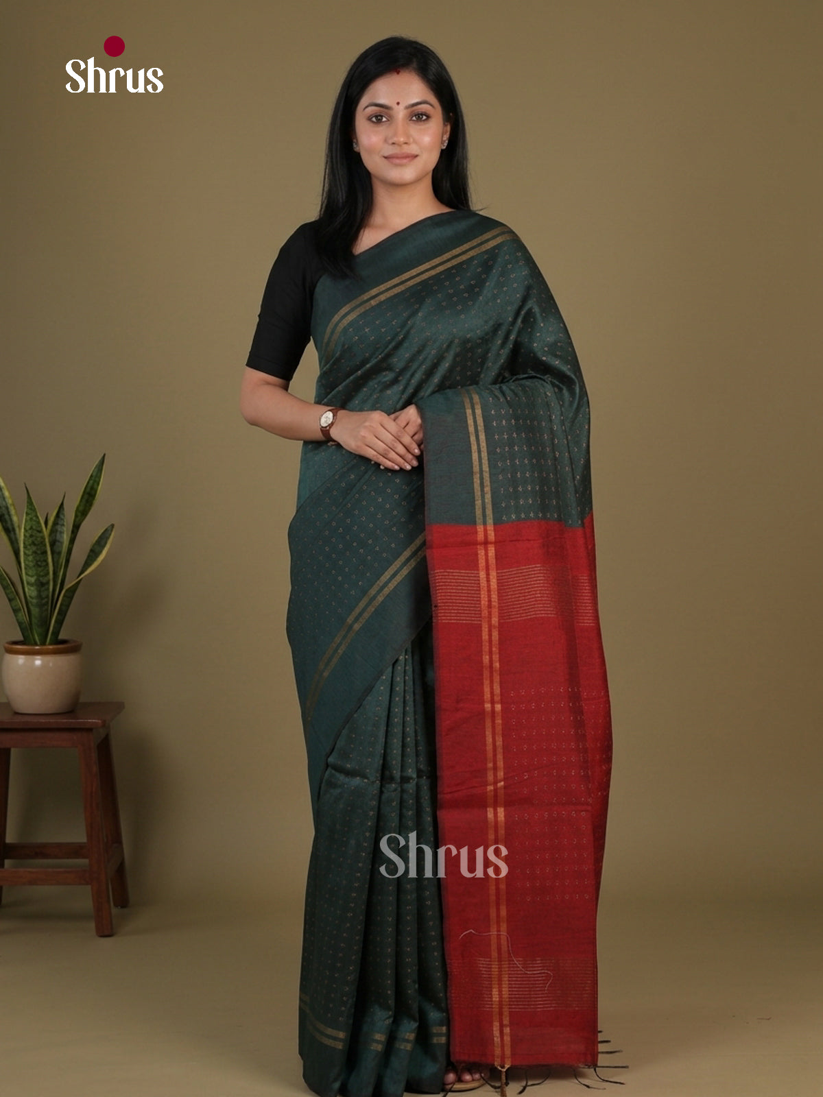 Semi Rawsilk Saree - EFS20321 - Shop on Shrus.com