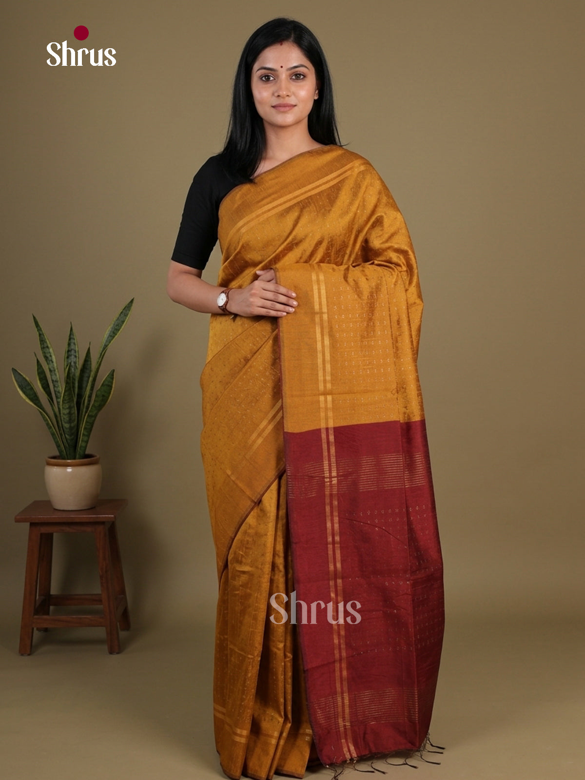 Semi Rawsilk Saree - EFS20328 - Shop on Shrus.com