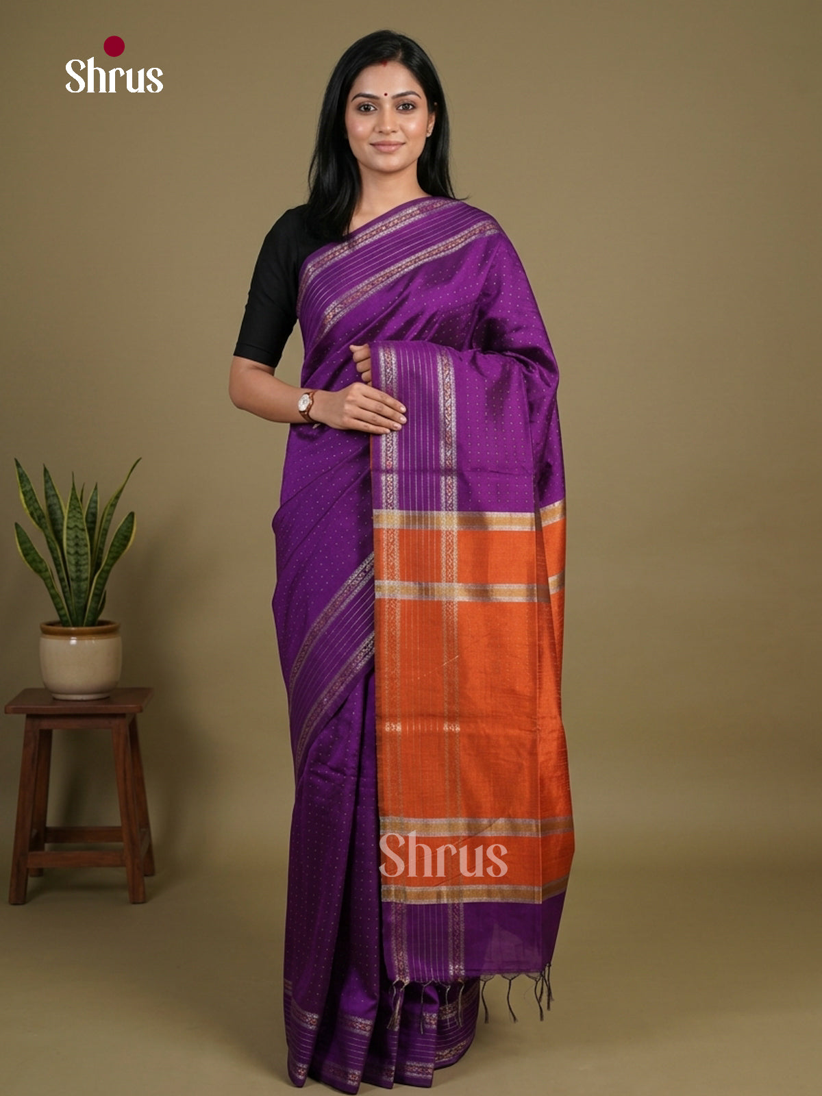 Semi Rawsilk Saree - EFS20367 - Shop on Shrus.com
