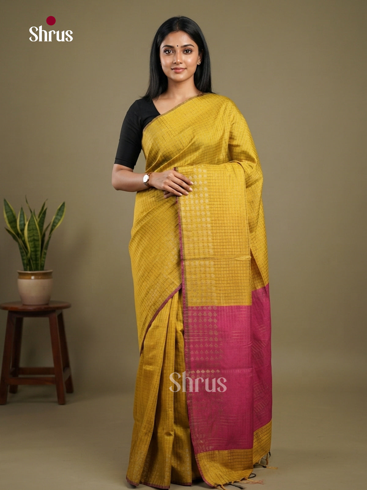 Semi Rawsilk Saree - EFS20368 - Shop on Shrus.com