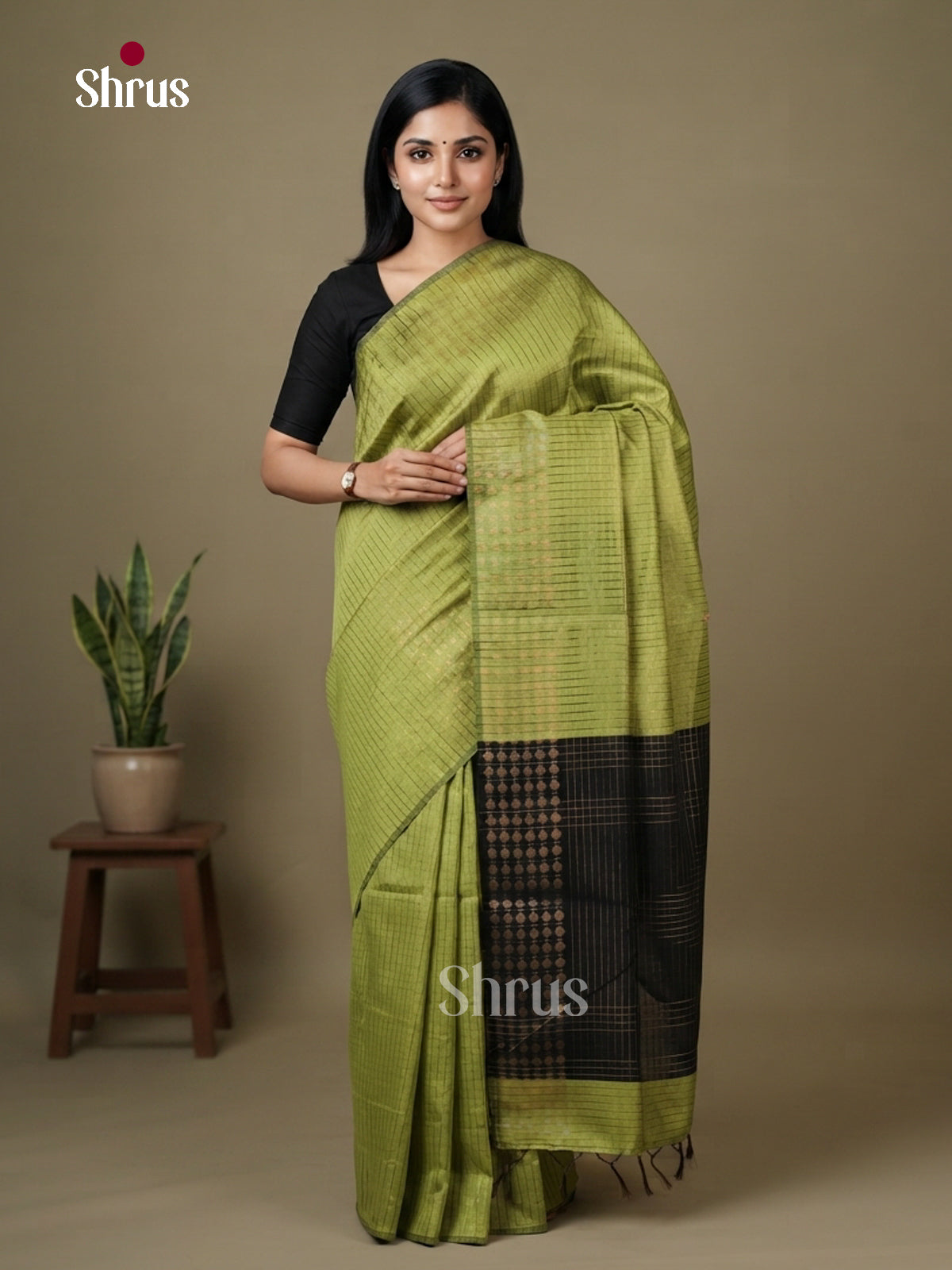 Semi Rawsilk Saree - EFS20376 - Shop on Shrus.com